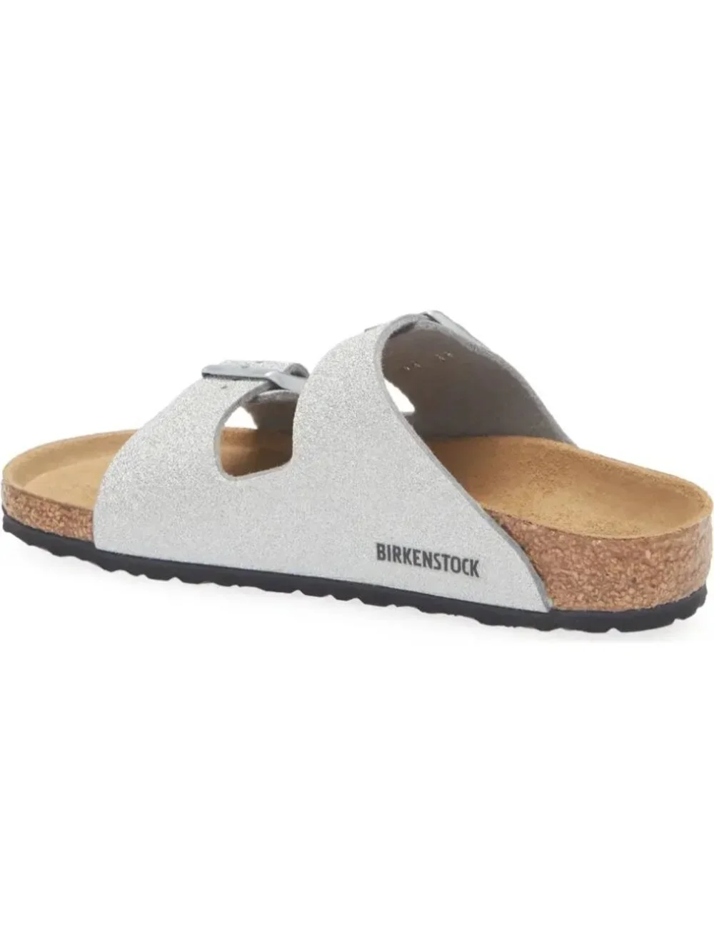 NEW Birkenstock Arizona Shiny Glitter Silver Sandals Slides 28 Toddler 10